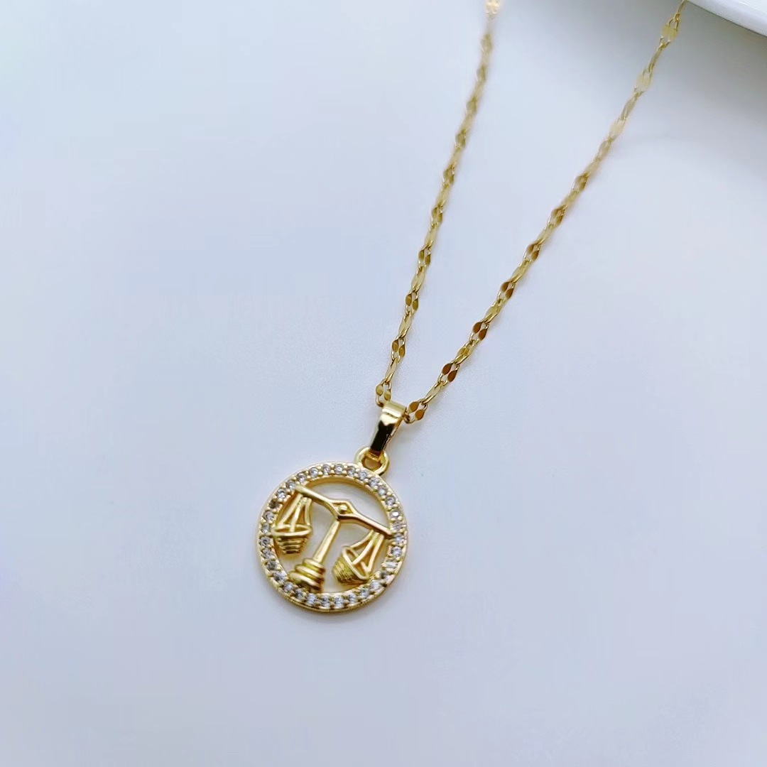 Womenu0027S Fashion Simple Style Constellation Titanium Steel Necklace Constellation Stainless Steel