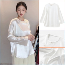 国风盘扣设计感百搭圆领衬衫高端宽松气质新中式上衣女 ZX款MZ054