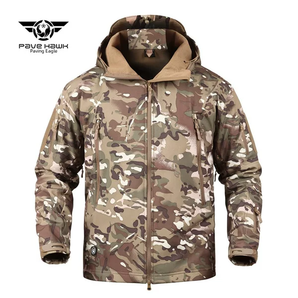 Paving Eagle TAD Shark Skin Soft Shell Jacket Cold-proof Warm Waterproof Jacket PLY-6
