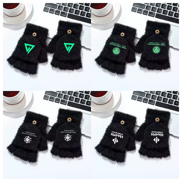 Delta Gloves Half-Finger Students and Kidsren Winter Warm and Cold-Proof Fleece-Lined Thickeneded Cycling Boys