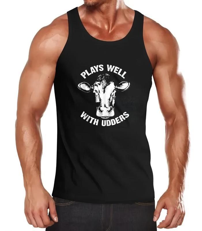 K 43101 YOUNGLA Men's Outdoor Running Training Vest with Print