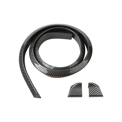 Fixed wind wing pattern modified tail non-perforated spoiler - 35cm-carbon-black
