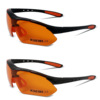 橙色騎行護目鏡 戶外時尚運動眼鏡 防風沙抗UV太陽鏡勞保護目鏡