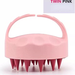TEMU ハンドヘルドシャンプーブラシ シリコン製シャンプーブラシ 頭皮マッサージ洗浄シャンプーブラシ 短い歯のマッサージシリコンコーム