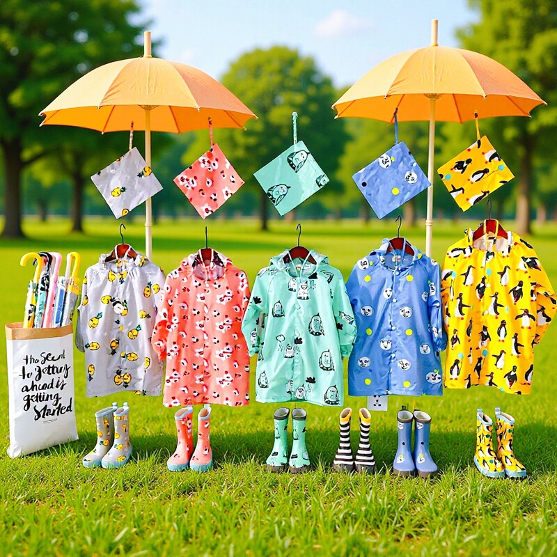 Enbihouse One-Piece Hiking Lightweight Quick-Dry Ins-Style Pineapple All-Season Large Brim Student Backpack Children's Raincoat