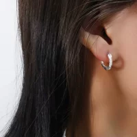 Серьги Flash Diamond Mobius 2025, новый стиль легкой роскоши, циркониевые круглые серьги, повседневные геометрические серьги-спирали для женщин