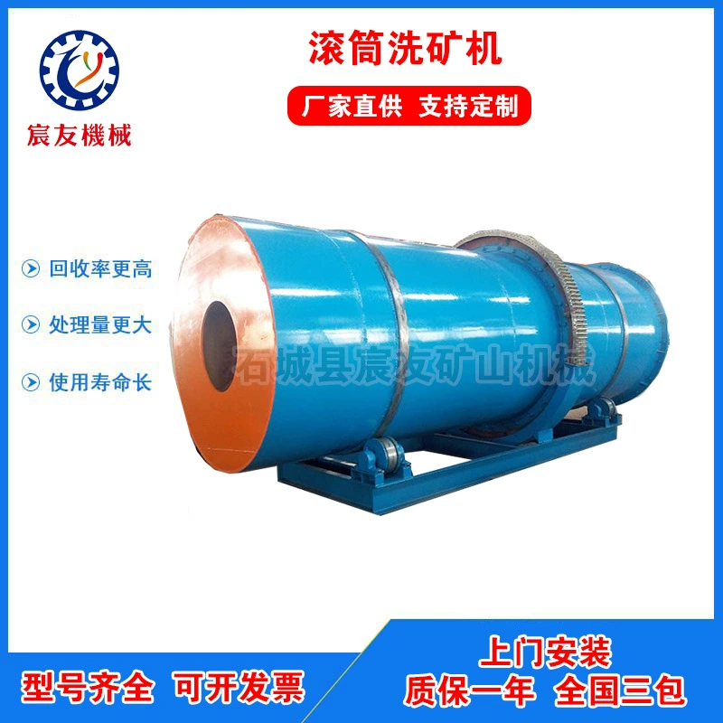 Стиральная машина барабанного типа Chenyu RXT1230 с утолщенным большим барабаном для кальцинированного каолина, оборудование для отделения грязи и камней