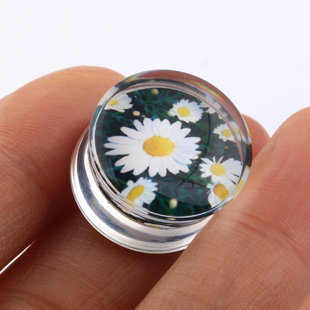 Acrylic Crown Ear Plug 16mm Black Simple Ear Taper Body Jewelry for Ear Lobe detail image 7
