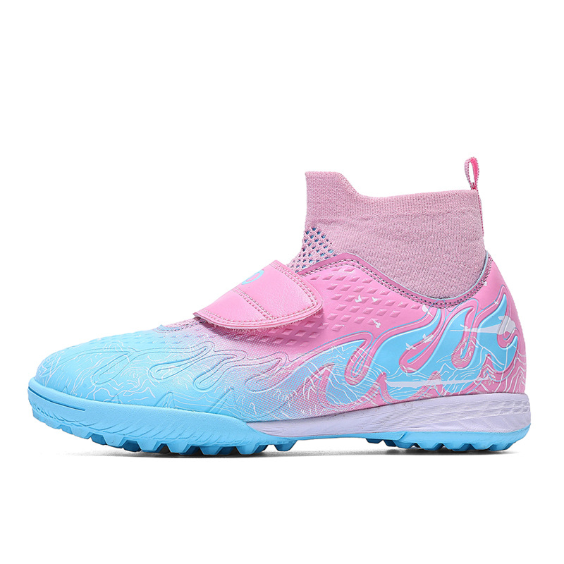 Nuevo transfronterizo niños y niñas transpirables cómodos deportes casuales zapatos de fútbol de clavos de hierba competencia fábrica de estudiantes de niños