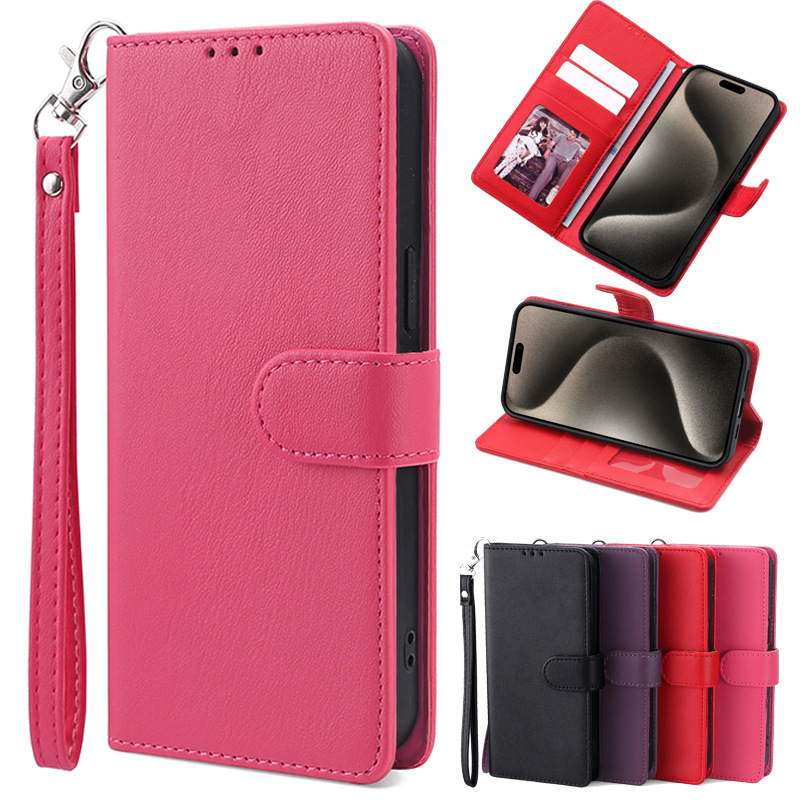 Suitable for TCL 405 Magnetic Flip Phone Case 30Z Cross-border Business Card Lanyard 40R 5G Protective Leather Case