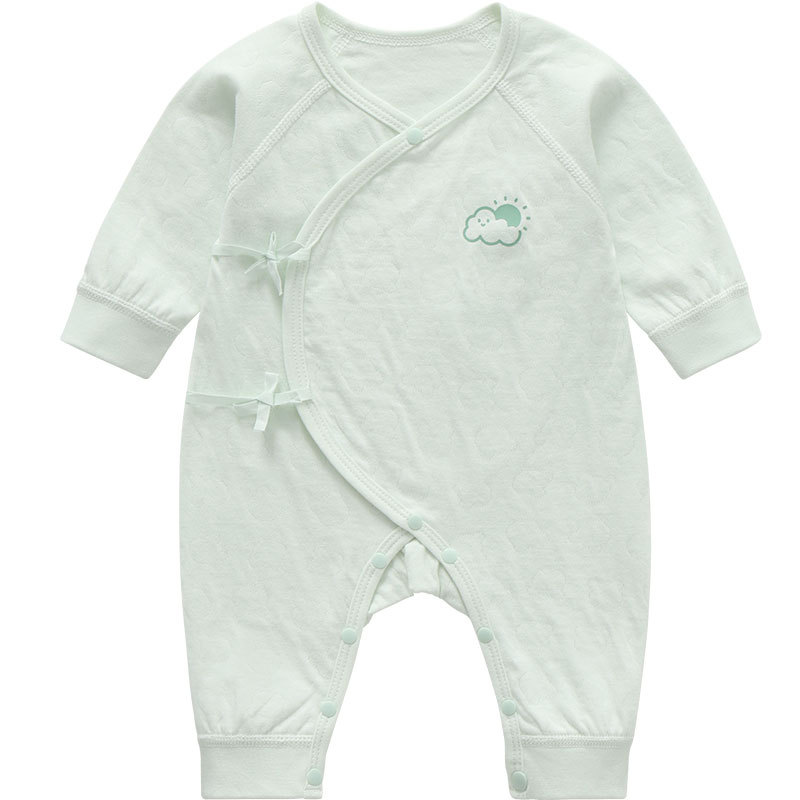 Ropa de bebé recién nacido primavera y otoño nacido algodón 0 delgado marzo monje bottom harpa recién nacido bata bata