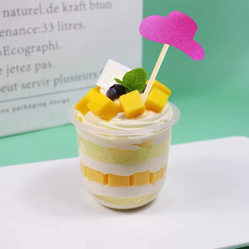 Amazon transfronterizo nueva fruta desechable signo plug-in de la torta tarjeta de regalo sombrero de fiesta de Carnaval decoración de postres