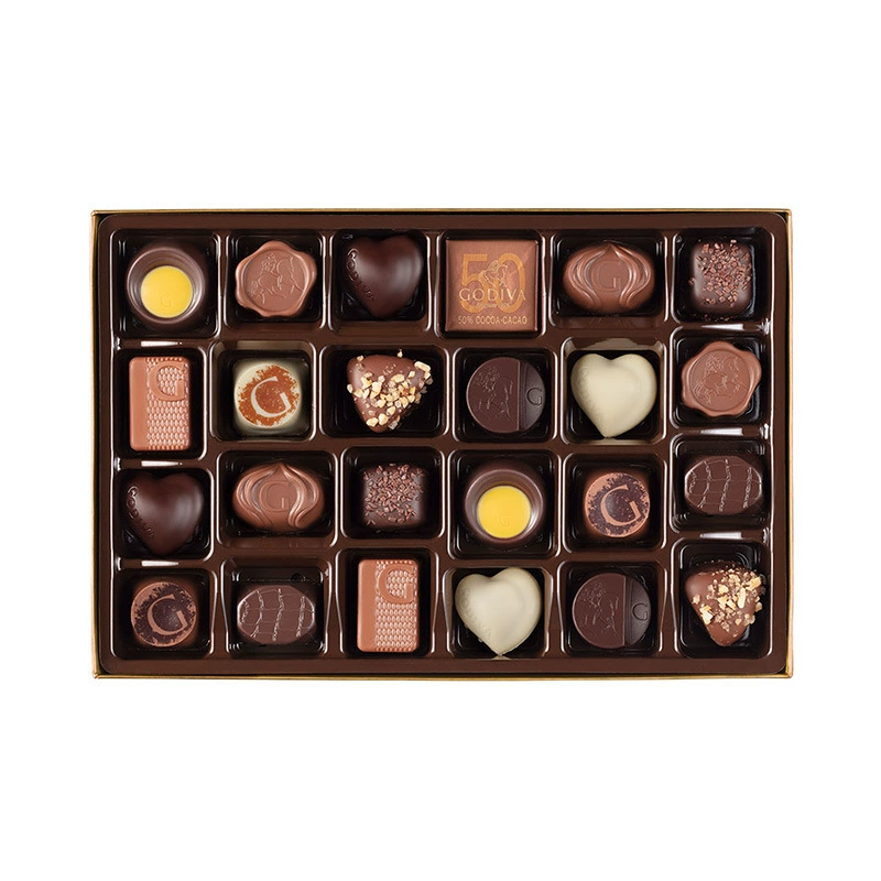 Подарочная коробка шоколада Godiva из Бельгии с черным и умным ручной сборкой сэндвича — подарок на китайский День Святого Валентина
