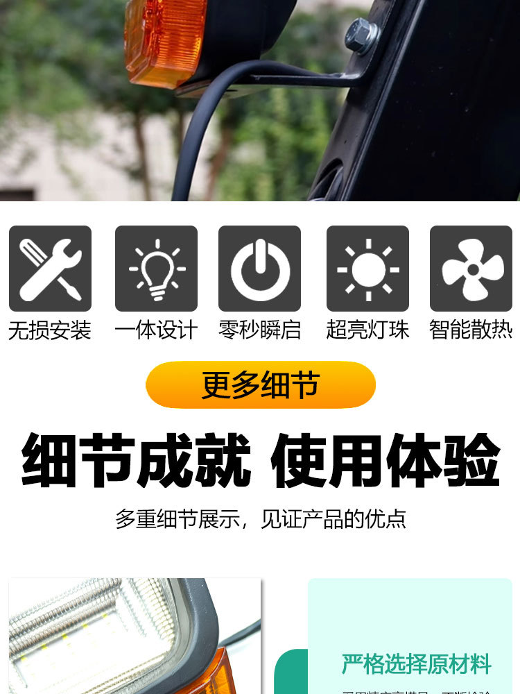 Forklift accessories front combination headlight headlight turn signal suitable for heli G series 12V 2 3 3.5T