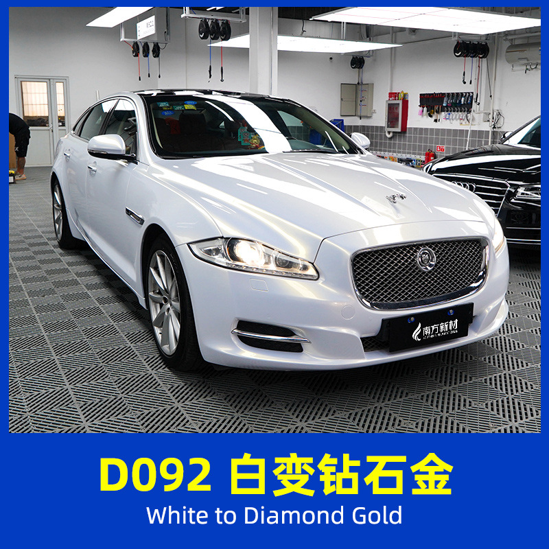 Paint Protection | Qìchē Auto Color Change Film - d092-white-to-diamond-gold-15215mroll