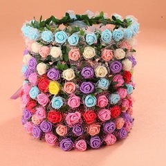 シンプルな緑の葉12輪の花環アクセサリーの髪飾り