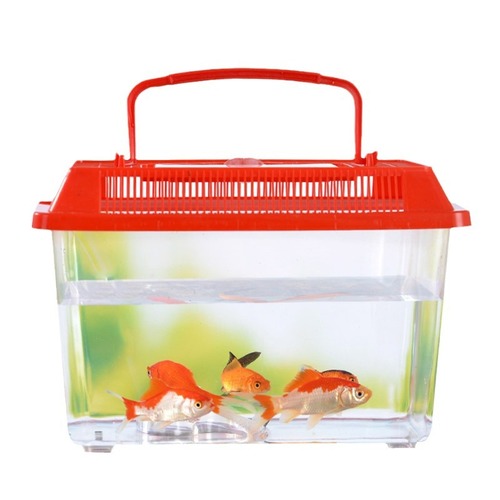 Transparent plastic large, medium and small fish tanks, goldfish tanks, turtle tanks, pet boxes, turtle boxes, transport boxes with sun terraces
