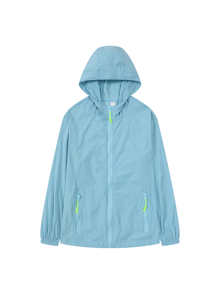 Color caramelo ropa de piel transpirable ultraligera al aire libre verano protección UV protección solar chaqueta superior hombres y mujeres personalizados