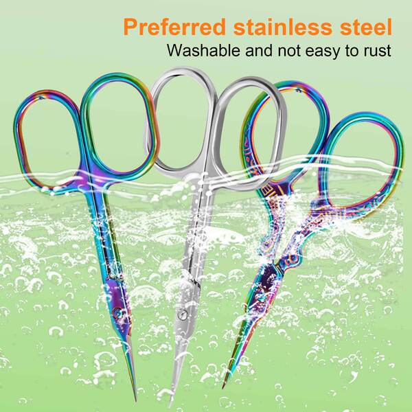 Crooked ultra thin exfoliating cosmetic nail scissors stainless…