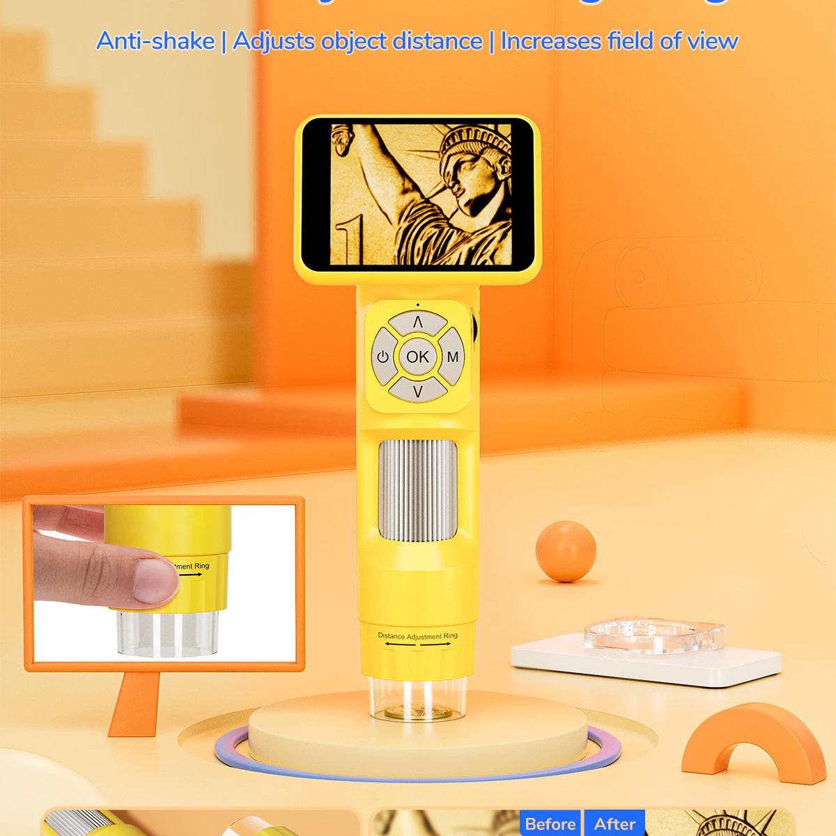 Новый трансграничный умный цифровой электронный микроскоп с экраном, профессиональный увеличительный стеклянный микроскоп