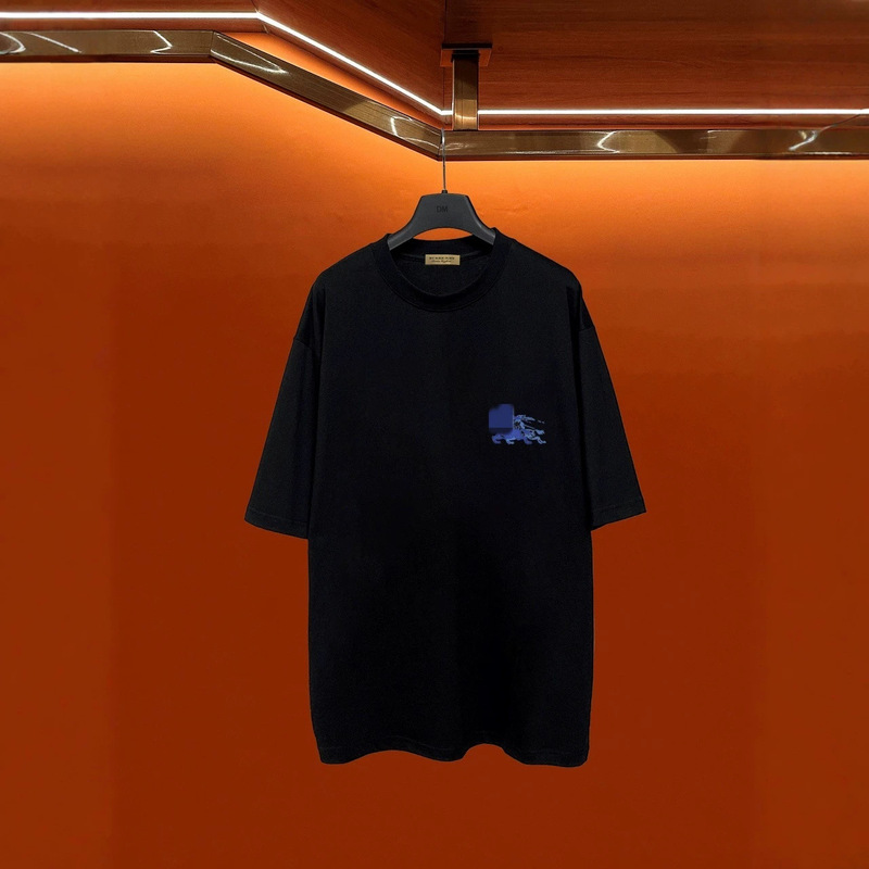 Cross-Border Preferred Choice: Burberry Authentic Version [280g] Heavyweight Short-Sleeve Unisex Style