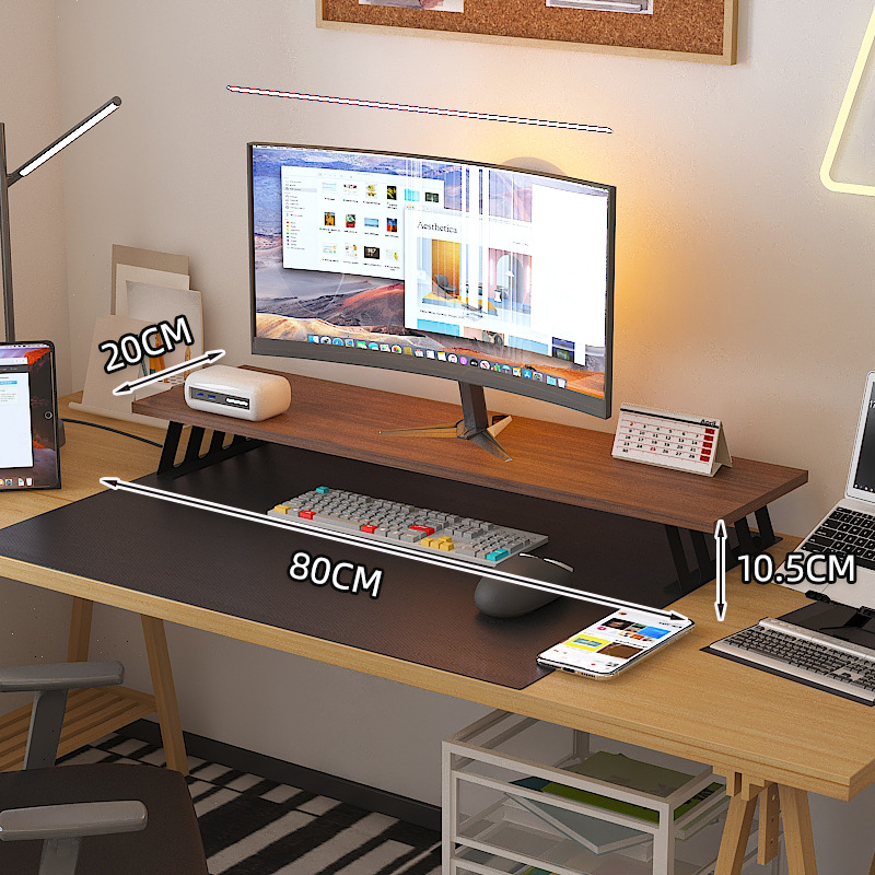 Estante de aumento de computadora Monitor de escritorio Pantalla de escritorio Soporte de pantalla Estante de almacenamiento de escritorio de oficina Estante
