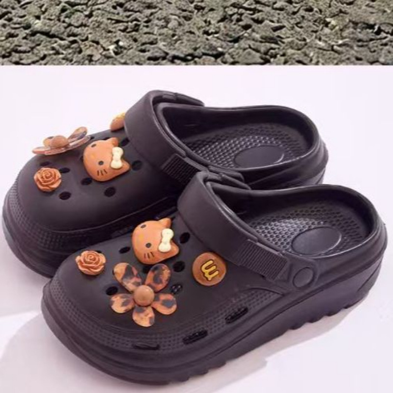 608 Summer New Model Three-Dimensional Cute Top Quality Cat Accessories Non-Slip Wear-Resistant Beach Essential EVA Clogs_voghion.com