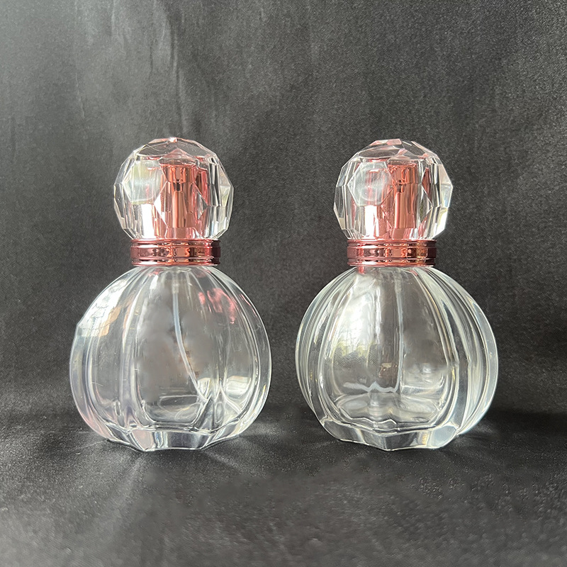 现货B167-50ml透明螺口玻璃香水瓶/化妆品分装瓶按压便捷喷雾空瓶