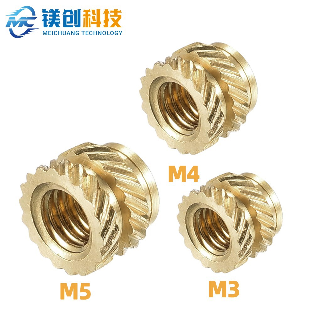 Injecting hot -melt copper nut Mother rolls flowers