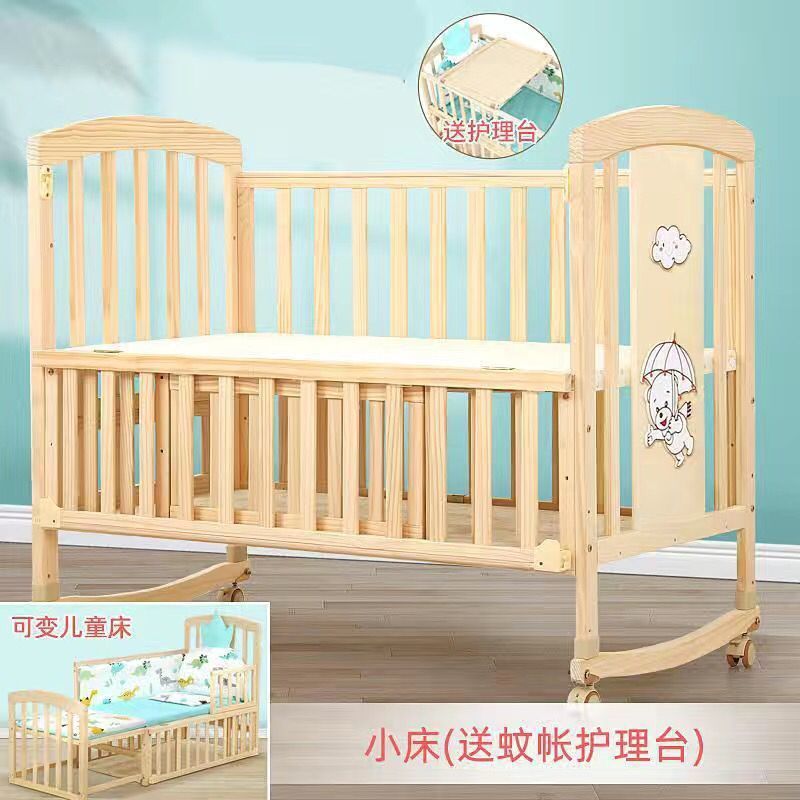 Cuna convertible de madera maciza image 20