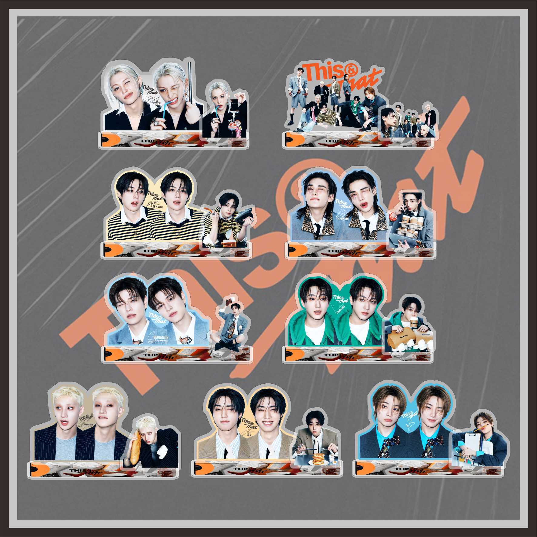 Stray Kids Double-Sided Acrylic Standee Desktop Ornament Celebrity Merchandise Kpop