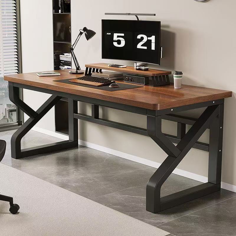 Desktop computer table for home use, bedroom gaming table, simple double-person study and writing rectangular office desk workbench Desktop computer table for home use, bedroom gaming table, simple double-person study and writing rectangular office desk workbench