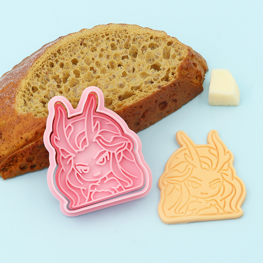Molde de galletas de Nezha simulado, herramientas de repostería con diseños de dibujos animados de Ao Bing, Ao Guang, Shen Gongbao, Shijin y Bestia del Límite de la Emperatriz