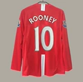 0708 manchester united home long-sleeved customized no. 10 + premier league armband