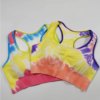 seamless new pattern tie-dyed motion Bras Tight fitting Bodybuilding Bras clothes Europe and America Large motion Underwear