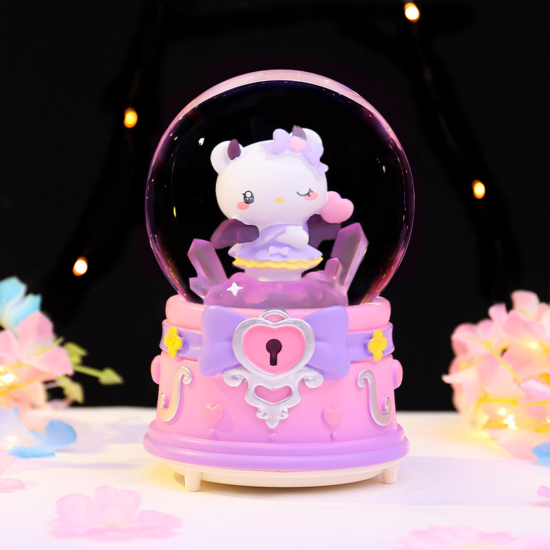 卡通水晶球发光小夜灯星空情书家居桌面摆件儿童生日礼物小礼品|undefined