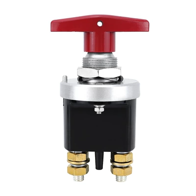 Car red handle battery power cut-off switch 12-36V battery power master switch with locking panel (Power supply, ignition system accessories) - red-handle-power-off-switch