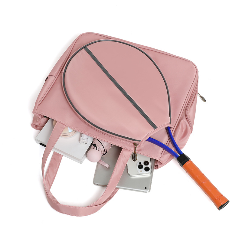 Bolsas de tenis independientes de zapatos portátiles transfronterizas bolsas de pelota calientes de gran capacidad de hombro de alto valor de cara bolsas de bádminton femeninas