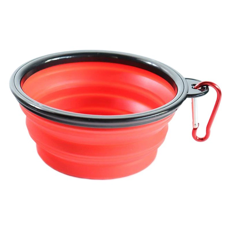 Трансграничная популярная складная миска для кормления кошек, питьевая вода, портативная миска для собак, большая силиконовая миска для домашних животных, оптовая продажа