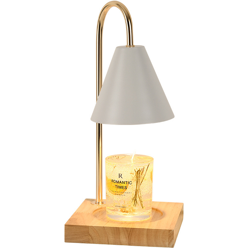 Lámpara de aromaterapia de madera lámpara de fusión de cera lámpara de calefacción de velas lámpara de vela de fusión de luz ajustable lámpara de vela de fusión de horno de aromaterapia dormitorio Amazon