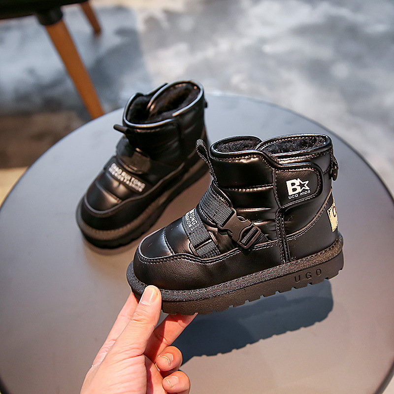 Chaussures pour enfants bottes de neige pour enfants d'hiver avec des chaussures en coton en peluche et épaissies pour filles mode sport décontracté pour garçons_voghion.com