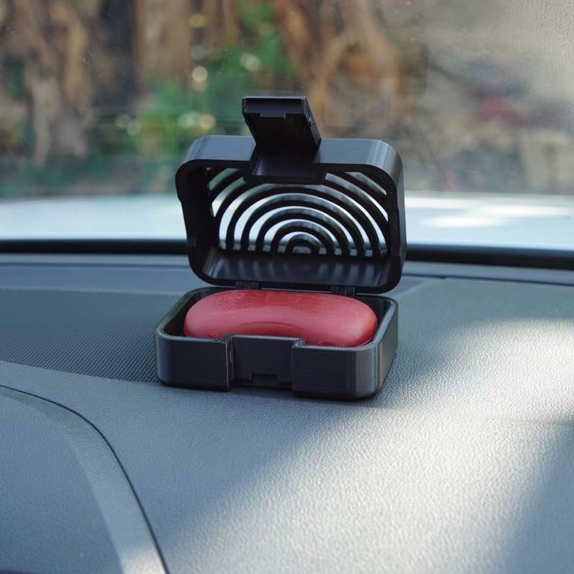 3D-Printed Modern Minimalist Car Fragrance Box, Effectively Removes Odors and Freshens the Car Interior, Compatible with Solid Soap and Balm