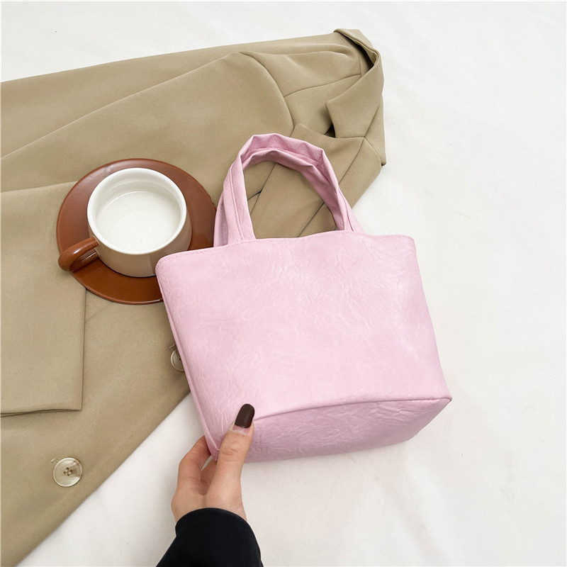 2024 invierno nicho de ocio bolso de mano cuadrado bolso de cuero suave simple viaje de hombro bolso de braza para trabajar bolso de mujer