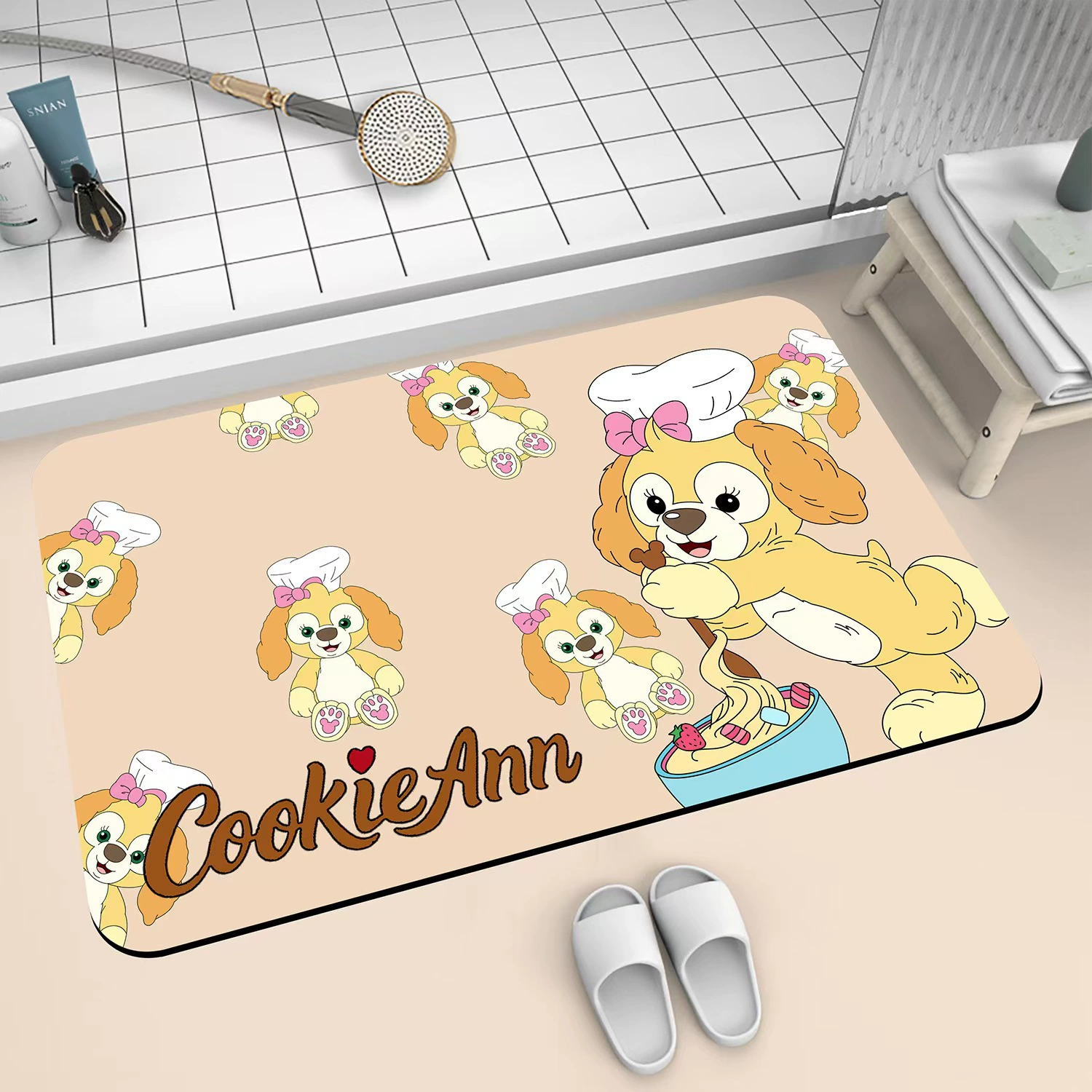 Даффи медведь ванная комната коврик милый диатомовая грязь стиль коврик для дома дверной коврик для туалета