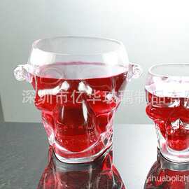 原厂原装750骷髅头啤酒杯,丝印,激光LOGO,蒙砂,过欧美食测