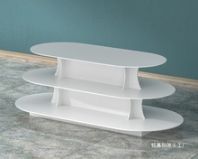 中岛柜红酒陈列柜鞋店展示架展示柜木质母婴货架奶粉台椭圆形玩具