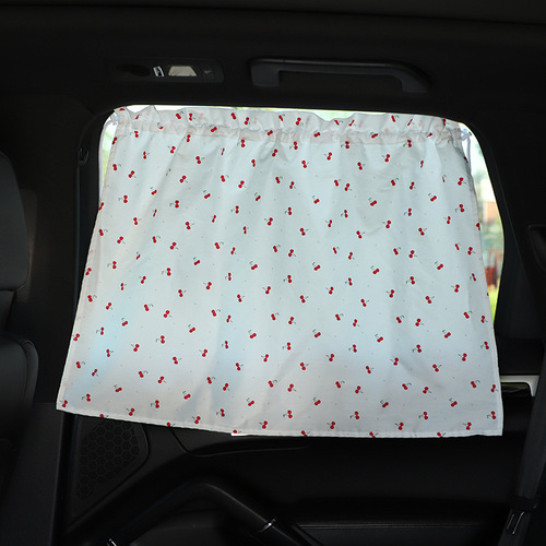 Car curtain sunshade Cherry cotton car suction cup sunshade Sun protection and heat insulation curtain car supplies