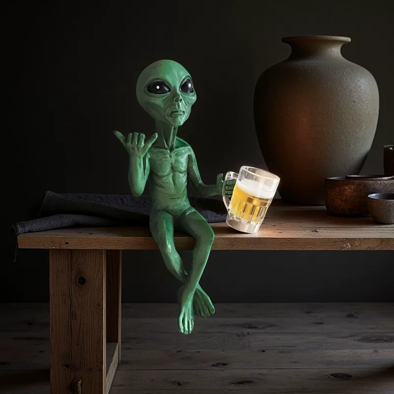 Украшение из смолы «инопланетянин» UFO для интерьера и сада, фигурка для дома