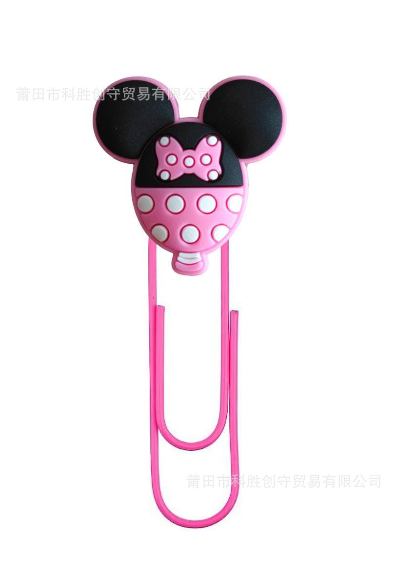 Mickey cabeza de la Oficina papelería clip de papel transfronterizo de dibujos animados nuevo PVC marcador