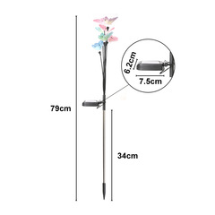 New Design Solar-Powered Garden Lights: PVC-Imitated Wildflower Stake Lights for Outdoor Courtyards and Lawns